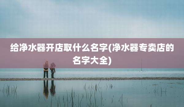 给净水器开店取什么名字(净水器专卖店的名字大全)