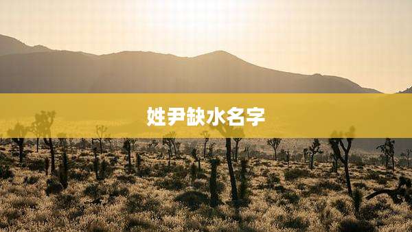 姓尹缺水名字