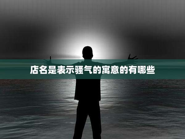 店名是表示骚气的寓意的有哪些
