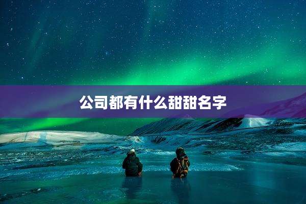 公司都有什么甜甜名字