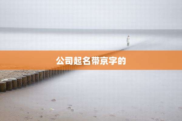 公司起名带京字的