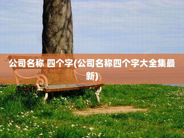 公司名称 四个字(公司名称四个字大全集最新)