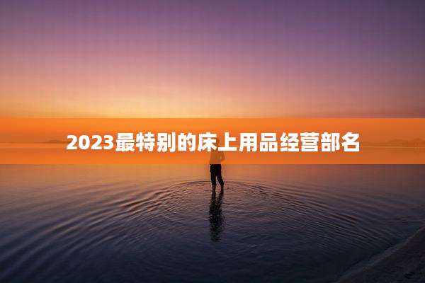 2023最特别的床上用品经营部名