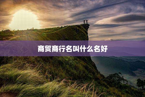 商贸商行名叫什么名好