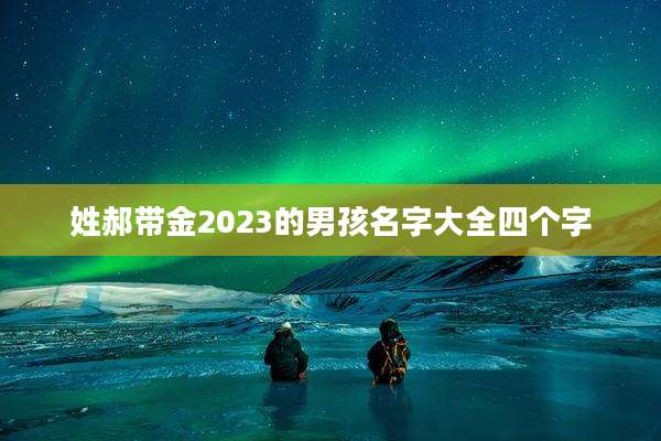 姓郝带金2023的男孩名字大全四个字
