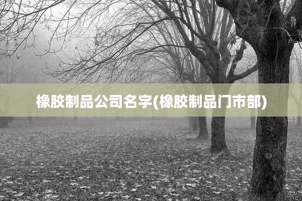 橡胶制品公司名字(橡胶制品门市部)