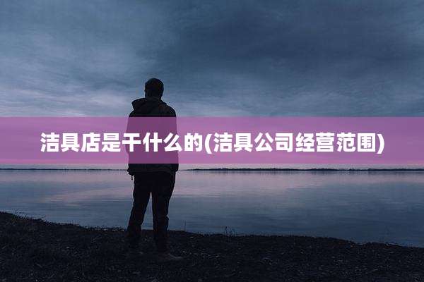 洁具店是干什么的(洁具公司经营范围)