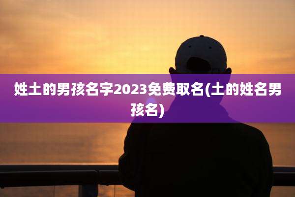 姓土的男孩名字2023免费取名(土的姓名男孩名)