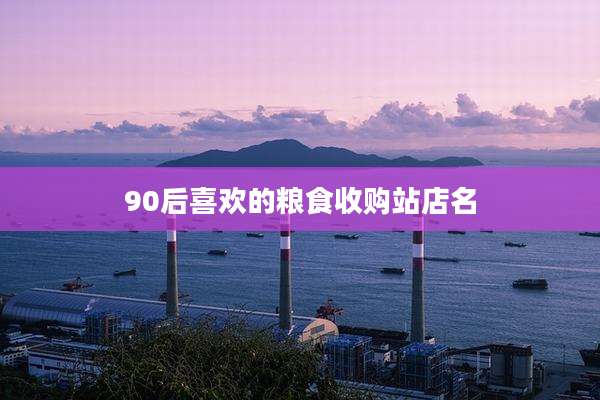 90后喜欢的粮食收购站店名