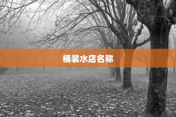 桶装水店名称