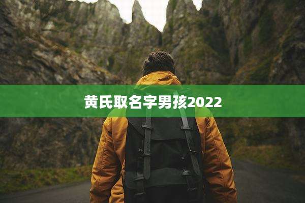 黄氏取名字男孩2022