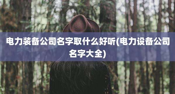 电力装备公司名字取什么好听(电力设备公司名字大全)