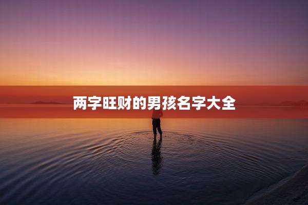 两字旺财的男孩名字大全