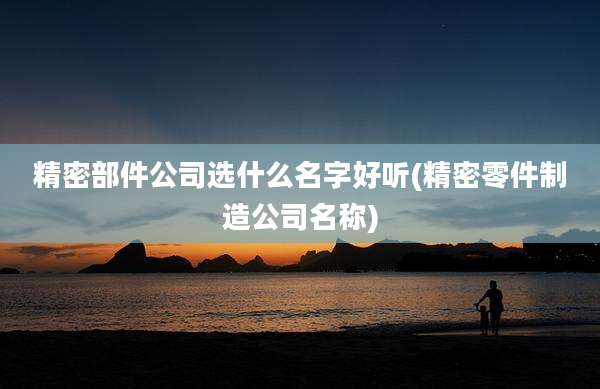 精密部件公司选什么名字好听(精密零件制造公司名称)