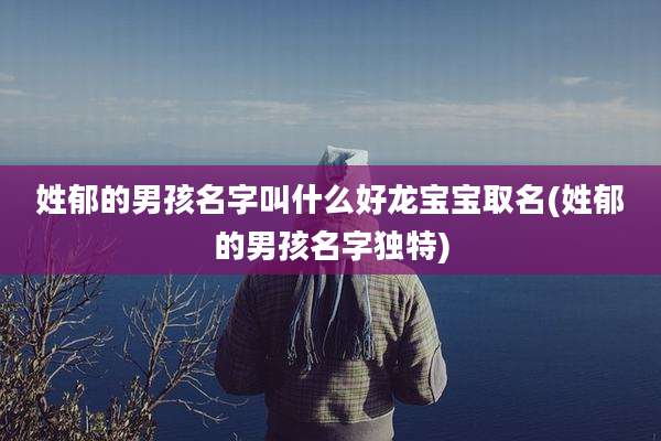 姓郁的男孩名字叫什么好龙宝宝取名(姓郁的男孩名字独特)
