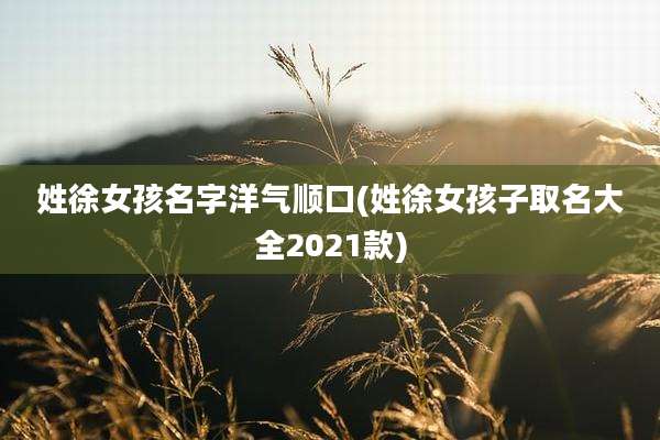 姓徐女孩名字洋气顺口(姓徐女孩子取名大全2021款)