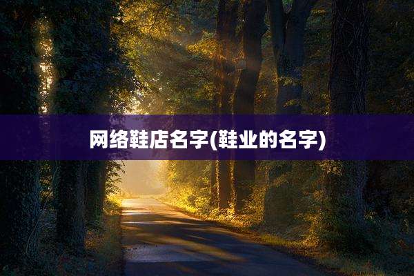 网络鞋店名字(鞋业的名字)