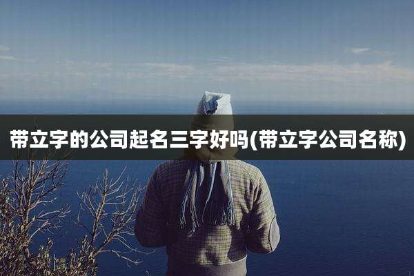 带立字的公司起名三字好吗(带立字公司名称)