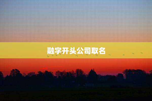 融字开头公司取名