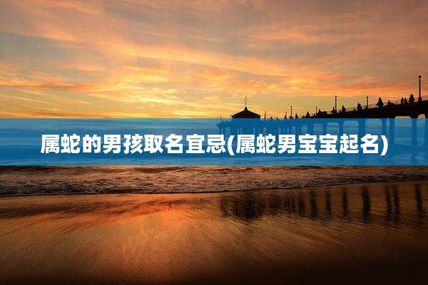 属蛇的男孩取名宜忌(属蛇男宝宝起名)