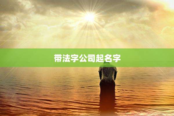 带法字公司起名字
