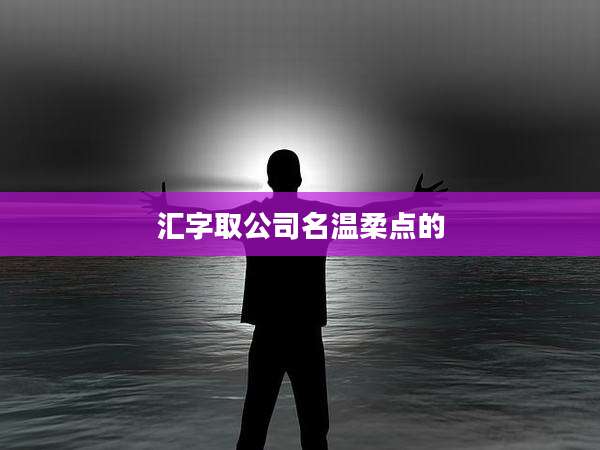 汇字取公司名温柔点的