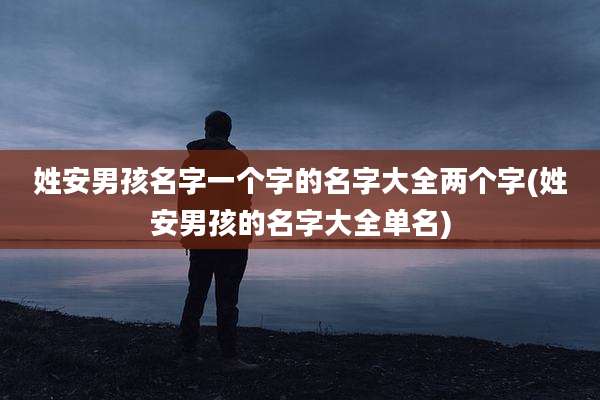 姓安男孩名字一个字的名字大全两个字(姓安男孩的名字大全单名)