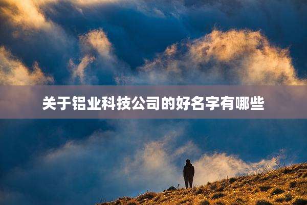 关于铝业科技公司的好名字有哪些