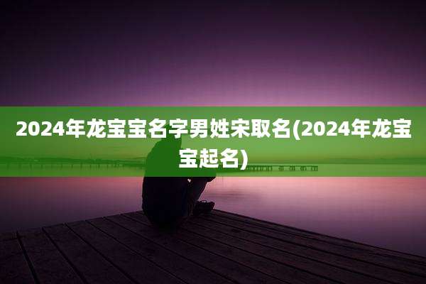 2024年龙宝宝名字男姓宋取名(2024年龙宝宝起名)