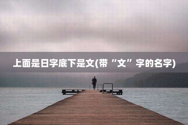 上面是日字底下是文(带“文”字的名字)