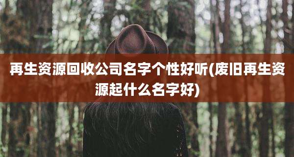 再生资源回收公司名字个性好听(废旧再生资源起什么名字好)