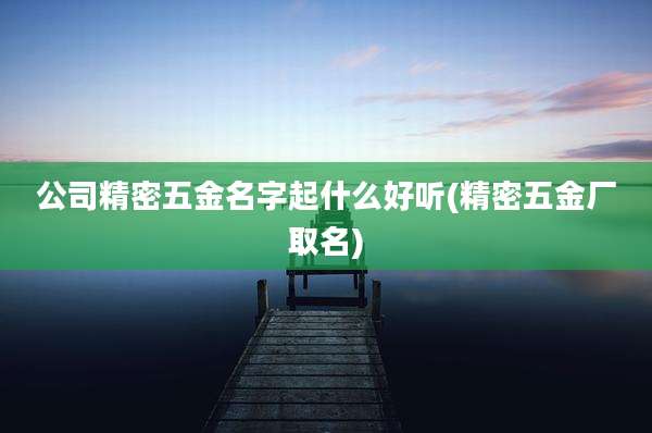 公司精密五金名字起什么好听(精密五金厂取名)