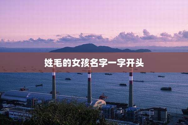 姓毛的女孩名字一字开头