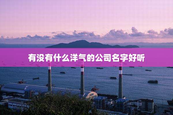 有没有什么洋气的公司名字好听