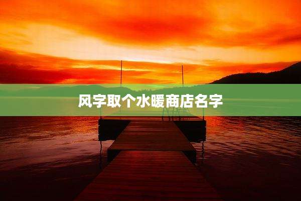 风字取个水暖商店名字