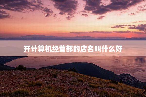 开计算机经营部的店名叫什么好