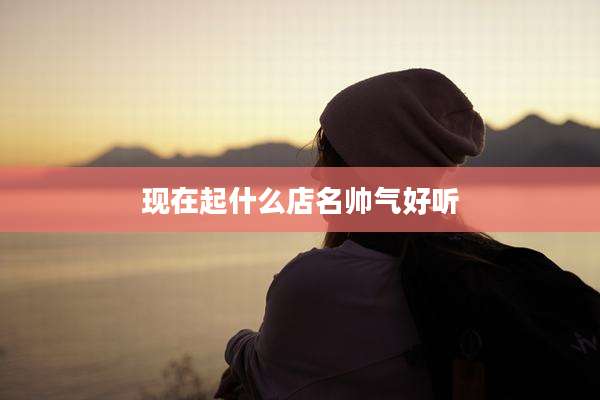 现在起什么店名帅气好听