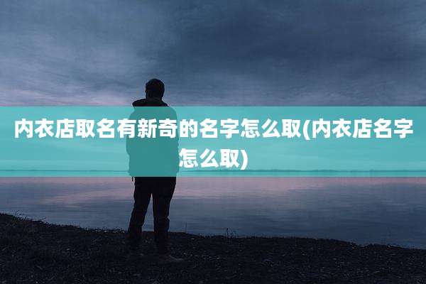 内衣店取名有新奇的名字怎么取(内衣店名字怎么取)
