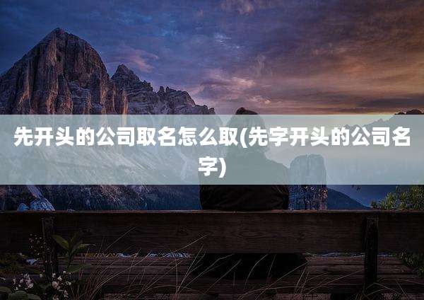 先开头的公司取名怎么取(先字开头的公司名字)