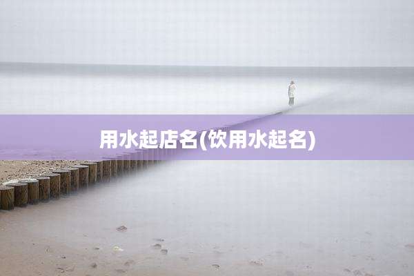 用水起店名(饮用水起名)
