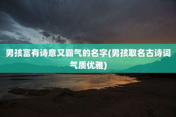 男孩富有诗意又霸气的名字(男孩取名古诗词气质优雅)