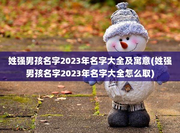 姓强男孩名字2023年名字大全及寓意(姓强男孩名字2023年名字大全怎么取)