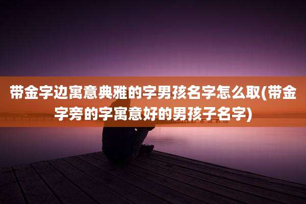 带金字边寓意典雅的字男孩名字怎么取(带金字旁的字寓意好的男孩子名字)