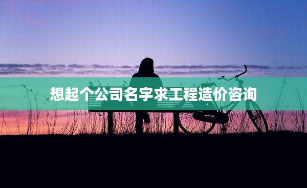 想起个公司名字求工程造价咨询