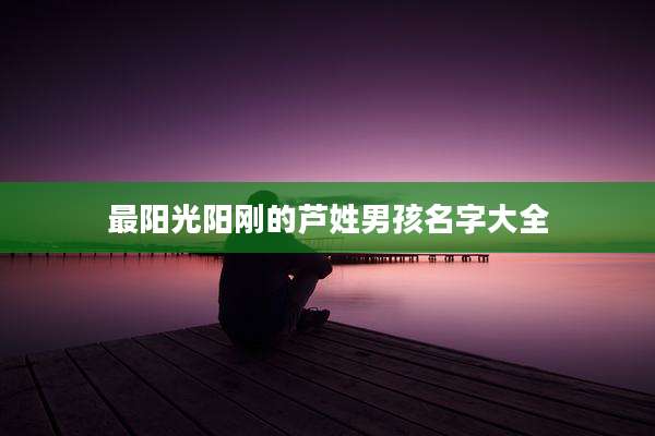 最阳光阳刚的芦姓男孩名字大全