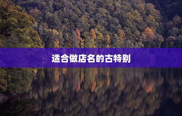 适合做店名的古特别