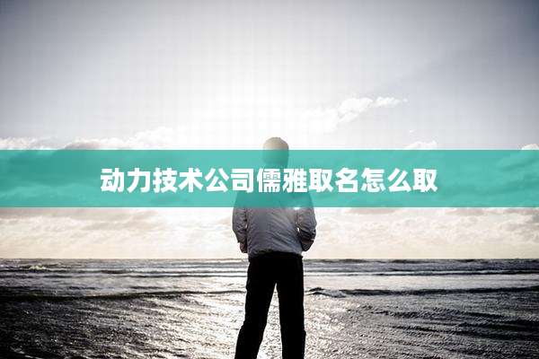 动力技术公司儒雅取名怎么取
