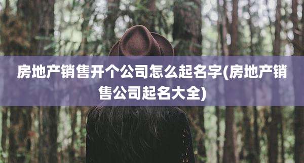 房地产销售开个公司怎么起名字(房地产销售公司起名大全)