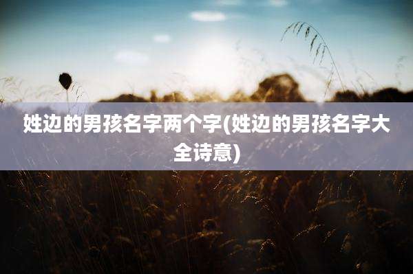 姓边的男孩名字两个字(姓边的男孩名字大全诗意)