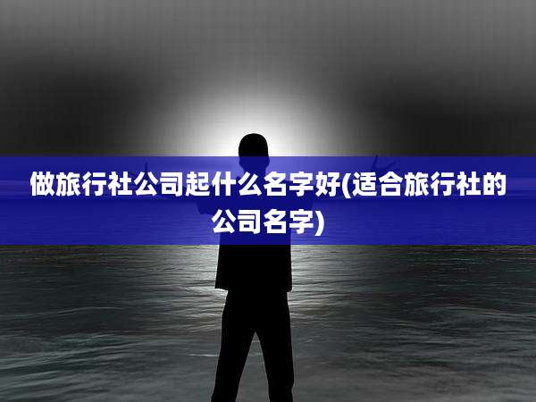 做旅行社公司起什么名字好(适合旅行社的公司名字)